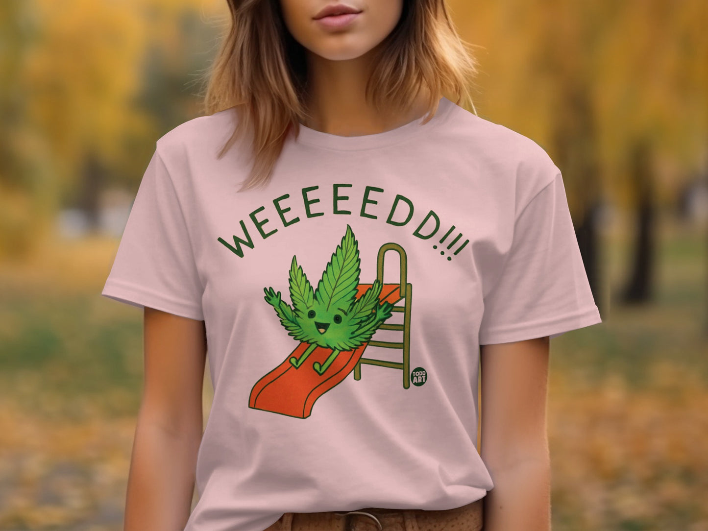 Fun and Whimsical Weeeed T-shirt for Casual Wear