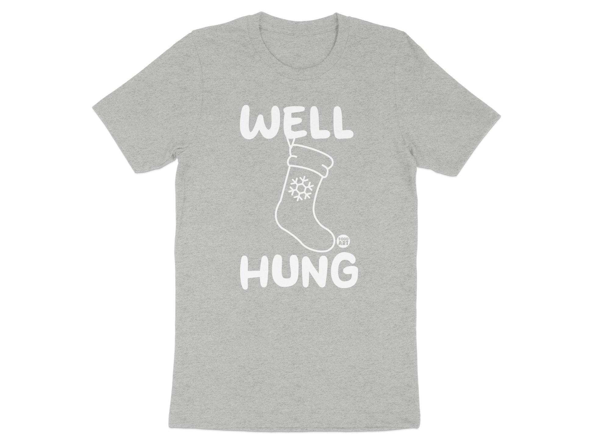 Well Hung Stocking Print on Grey Shirt product