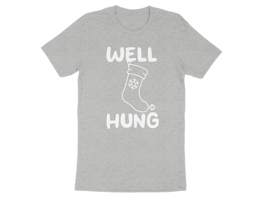 Well Hung Stocking Print on Grey Shirt product