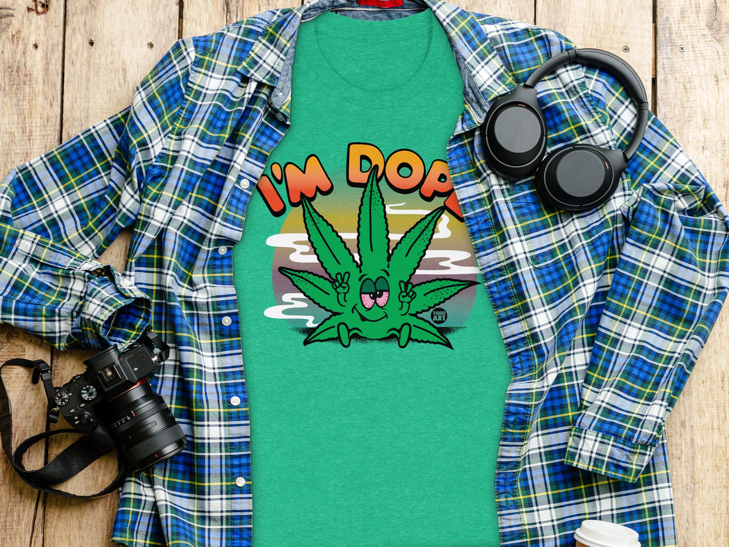 I'm Dope Green Graphic Tee for a Fun Stylish Look