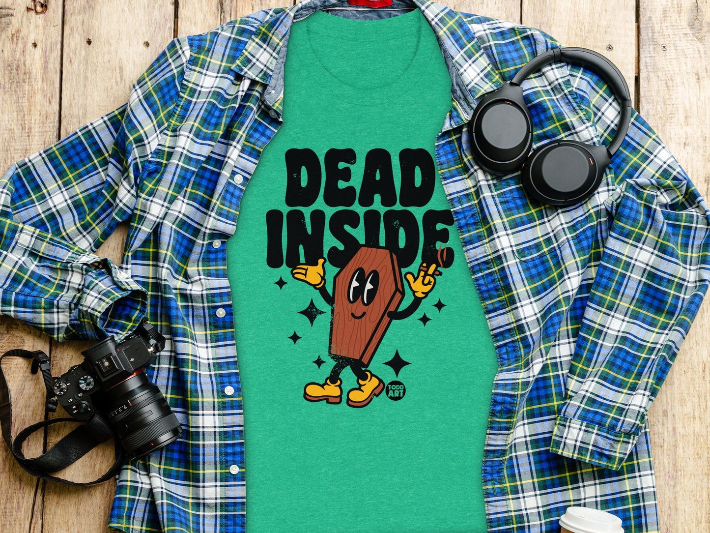 Dead Inside Funny Graphic T-Shirt for Humorous Product