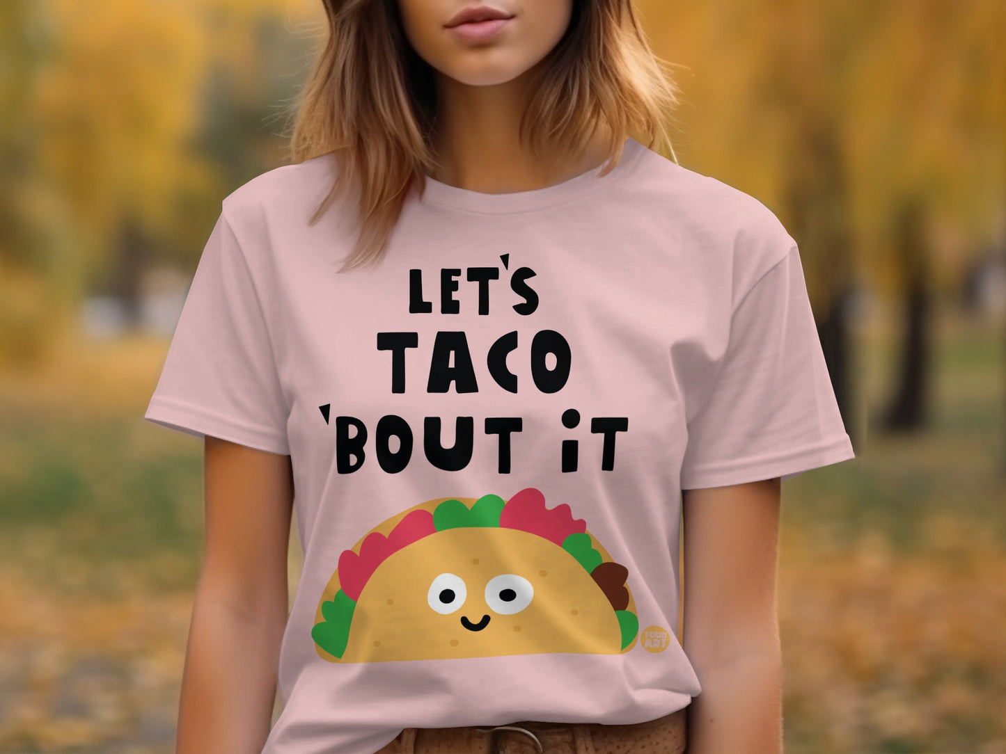 Let's Taco Bout It Funny Taco Graphic T-Shirt