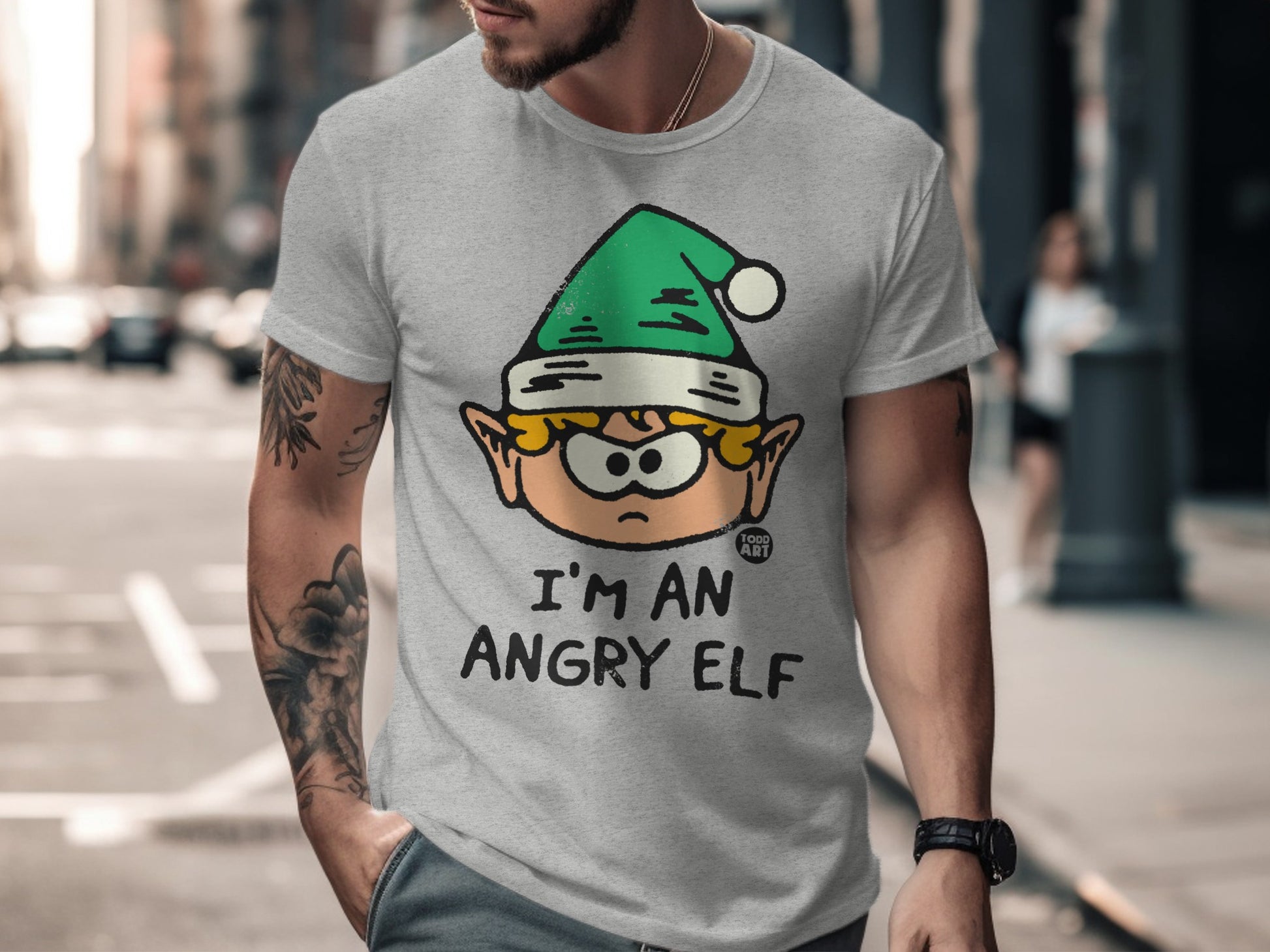 I'm an Angry Elf Funny Christmas T-Shirt