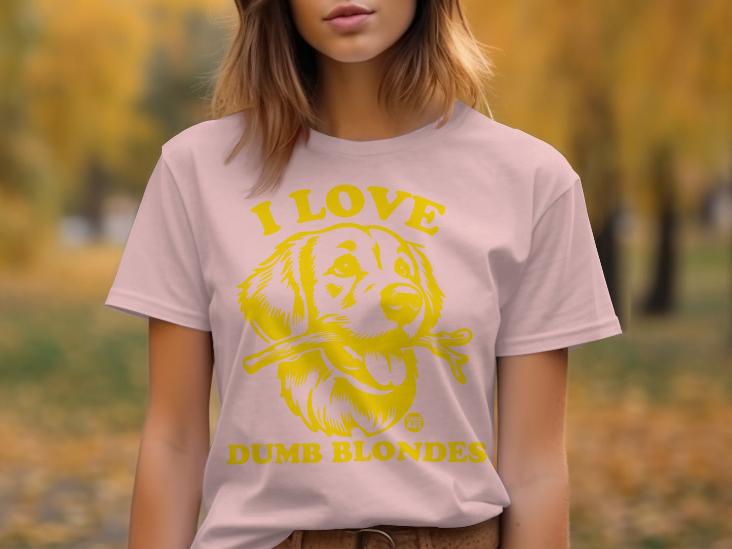 I Love Dumb Blondes Graphic Tee Shirt product