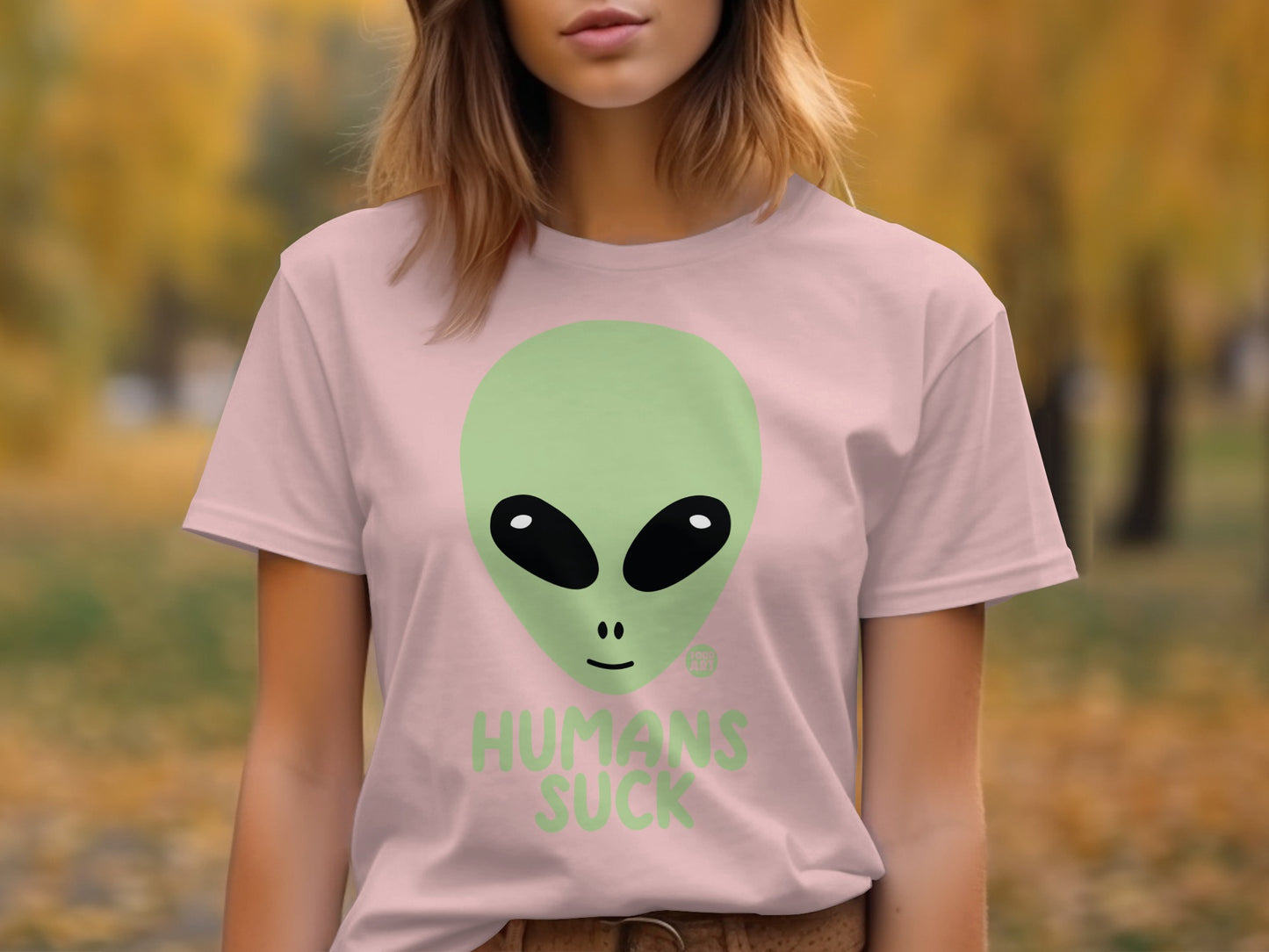 Humans Suck Alien Graphic Tee shirt product