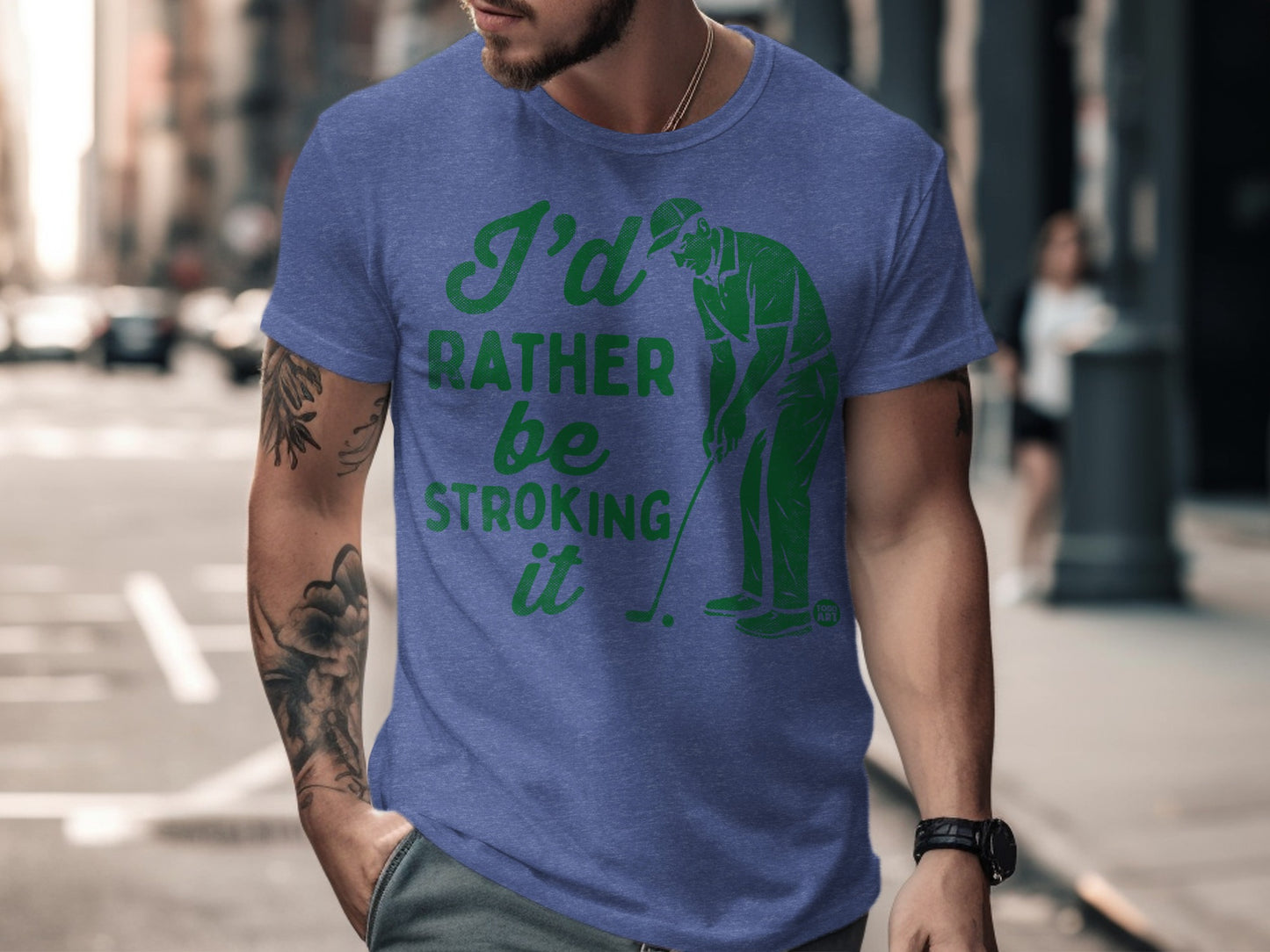 I'd Rather Be Stroking It Printed Shirt