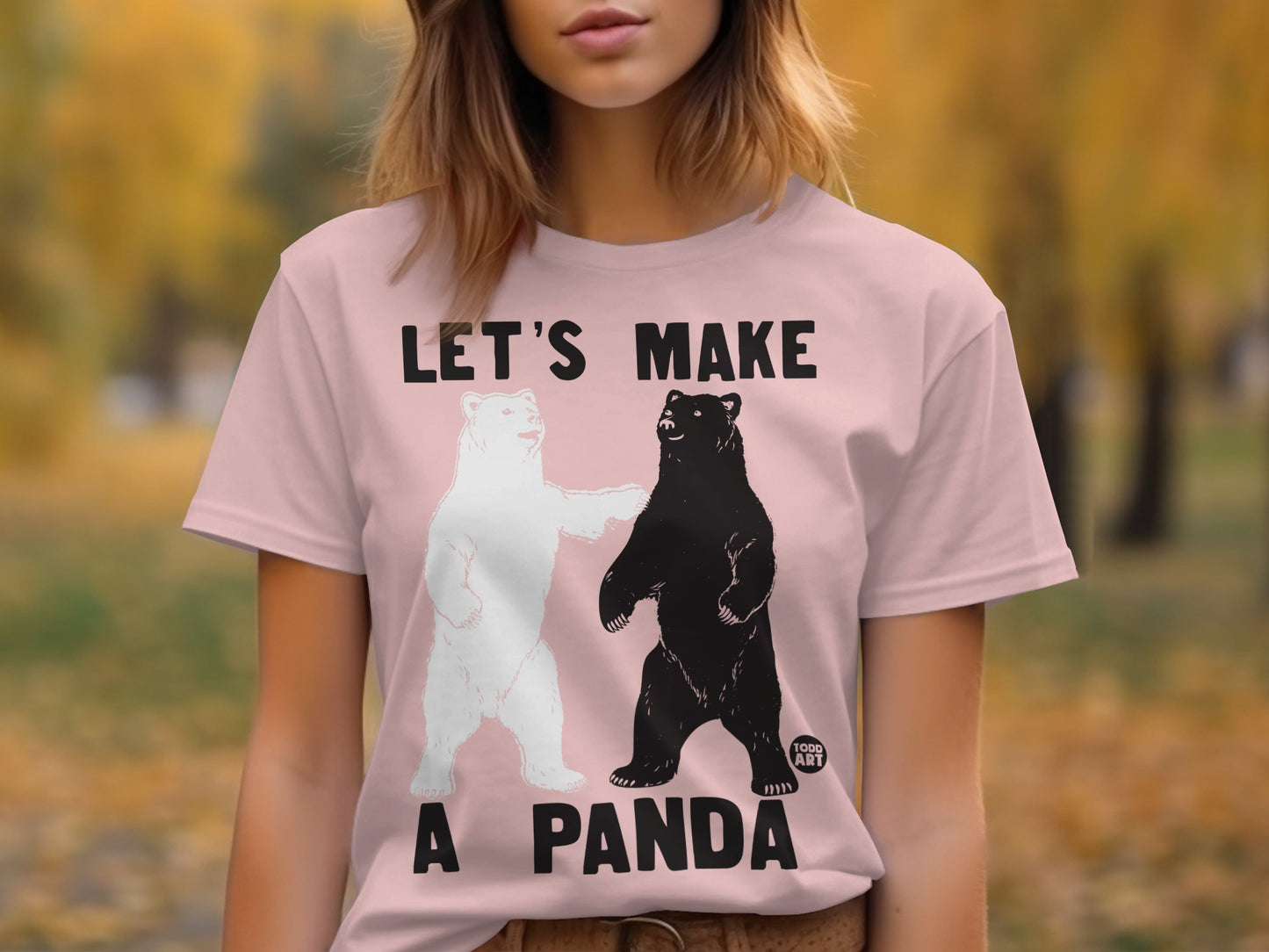 Funny Two Bears Let's Make a Panda Quote T-shirt product