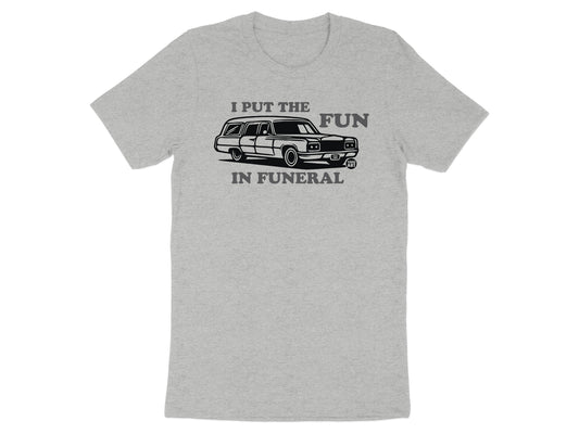 I Put The Fun In Funeral Car Graphic T-shirt product type