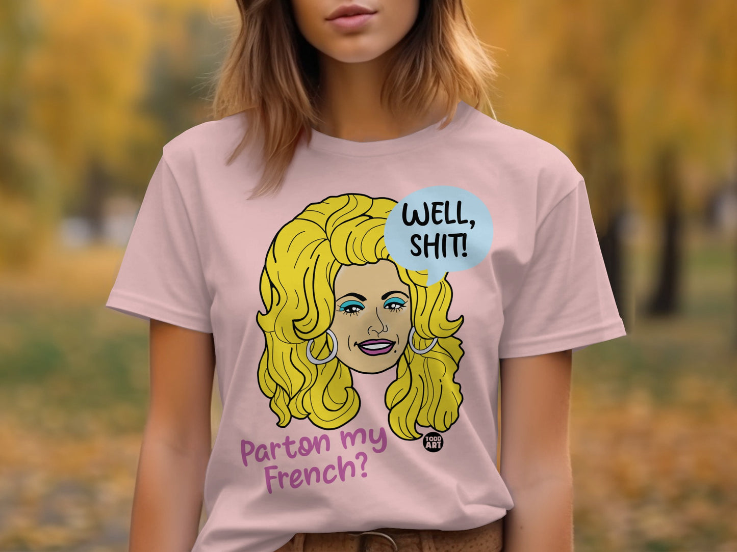Parton My French Retro Well Shit Graphic Tee