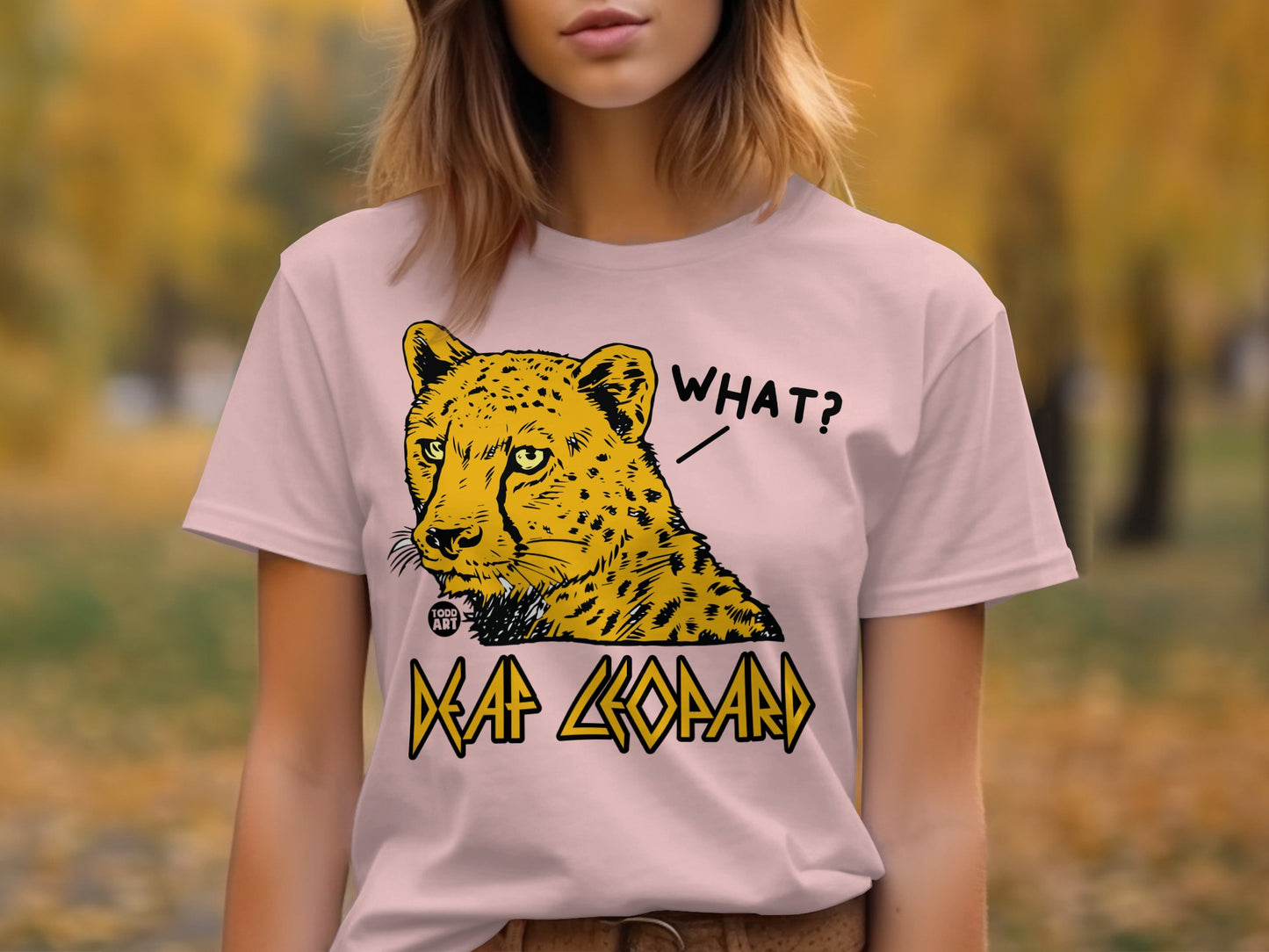 Stylish Deaf Leopard Graphic Print T-Shirts