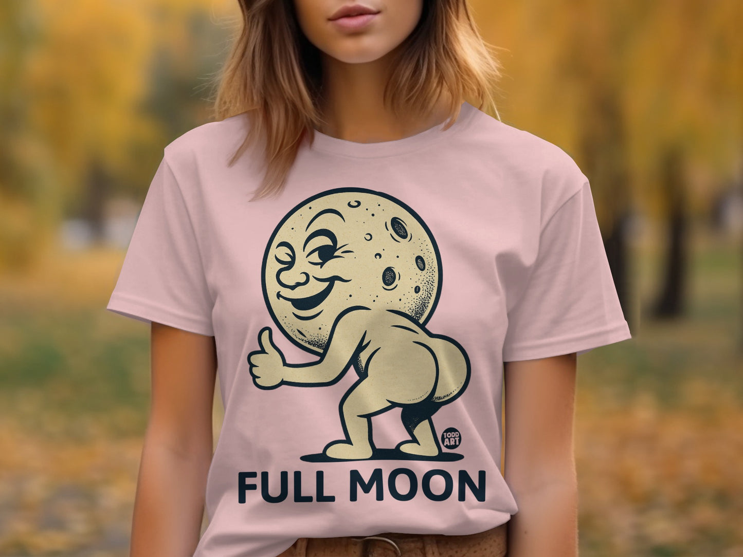 Full Moon Thumbs Up Graphic Printed T-shirt product