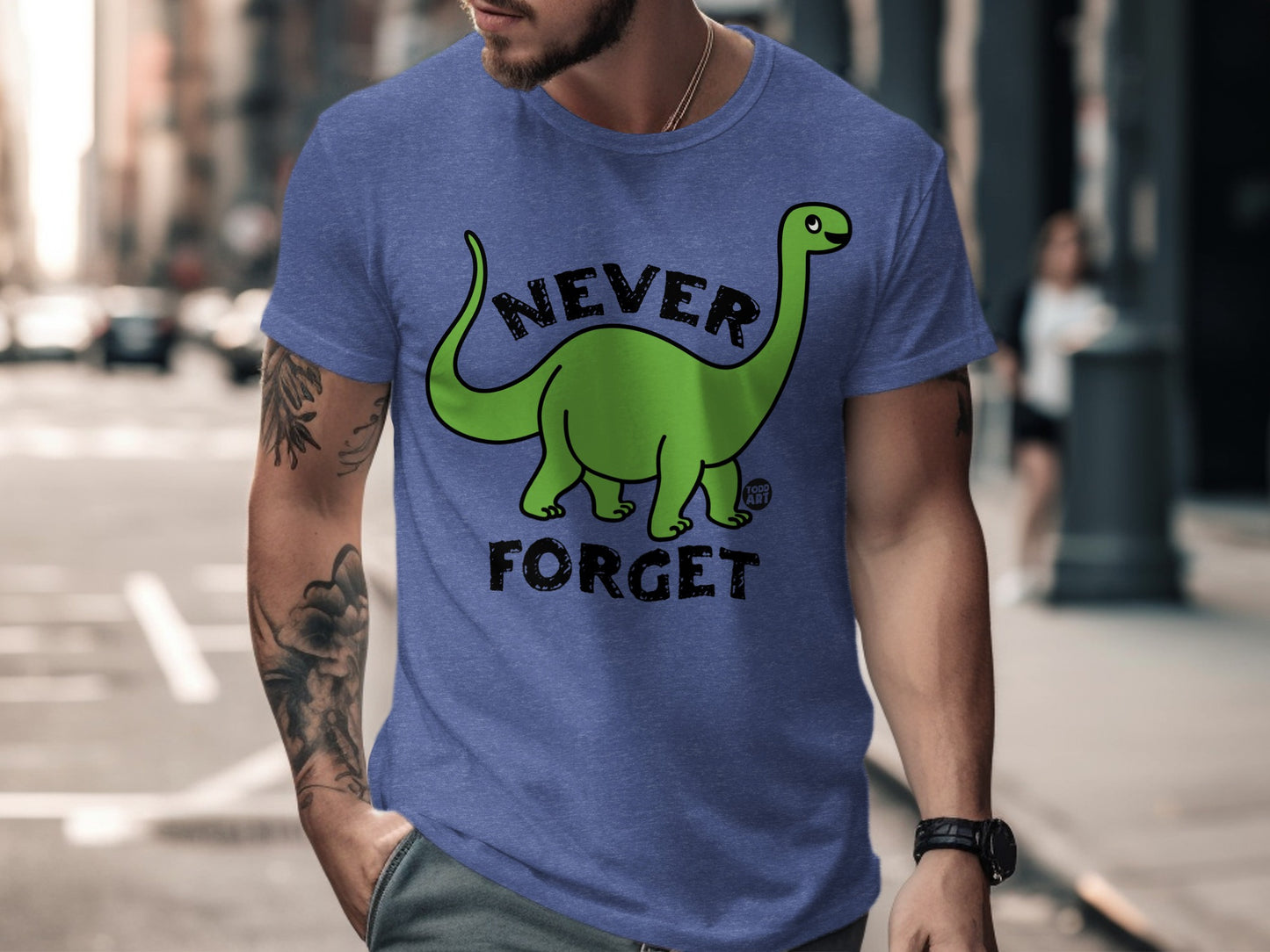 Never Forget Dinosaur Graphic Short Sleeve T-shirt product