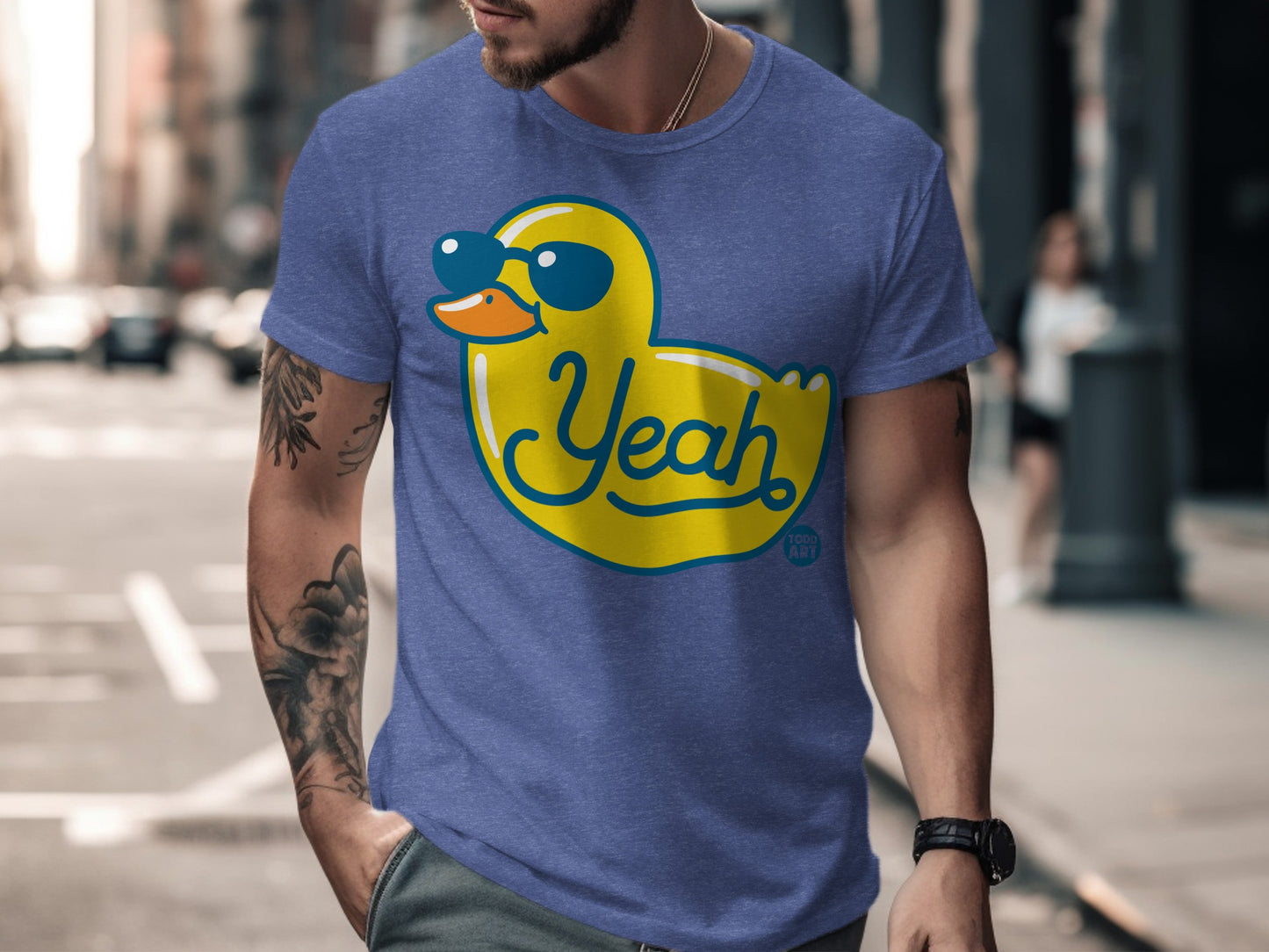 Yeah Sunglasses Duck Graphic Print Shirt product