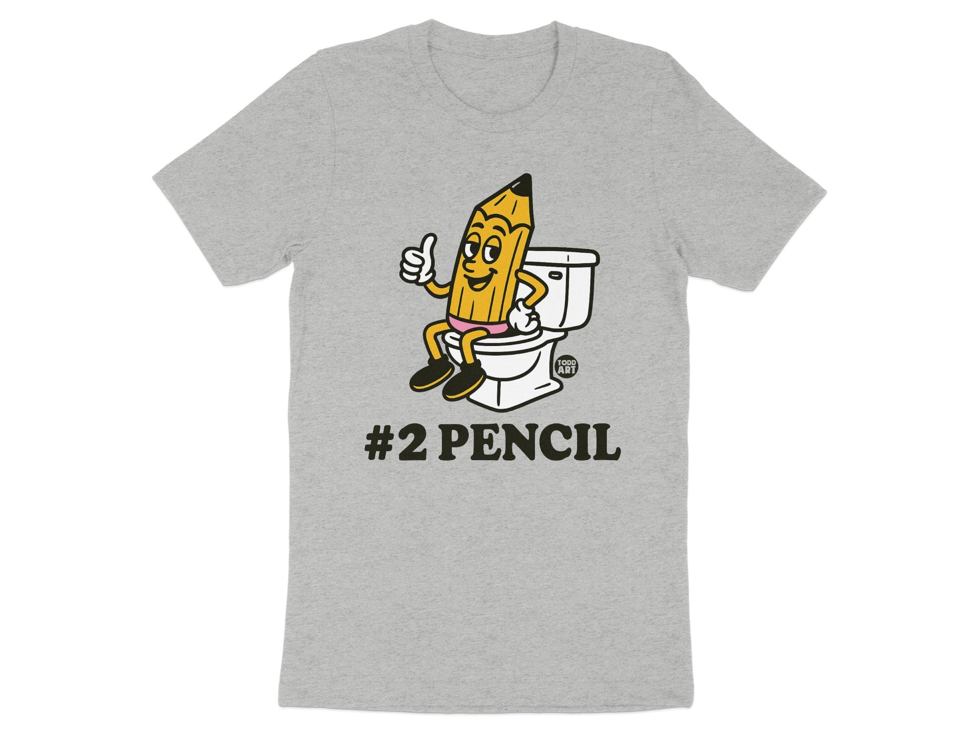 Fun Graphic Tee with Cartoon Pencil Design