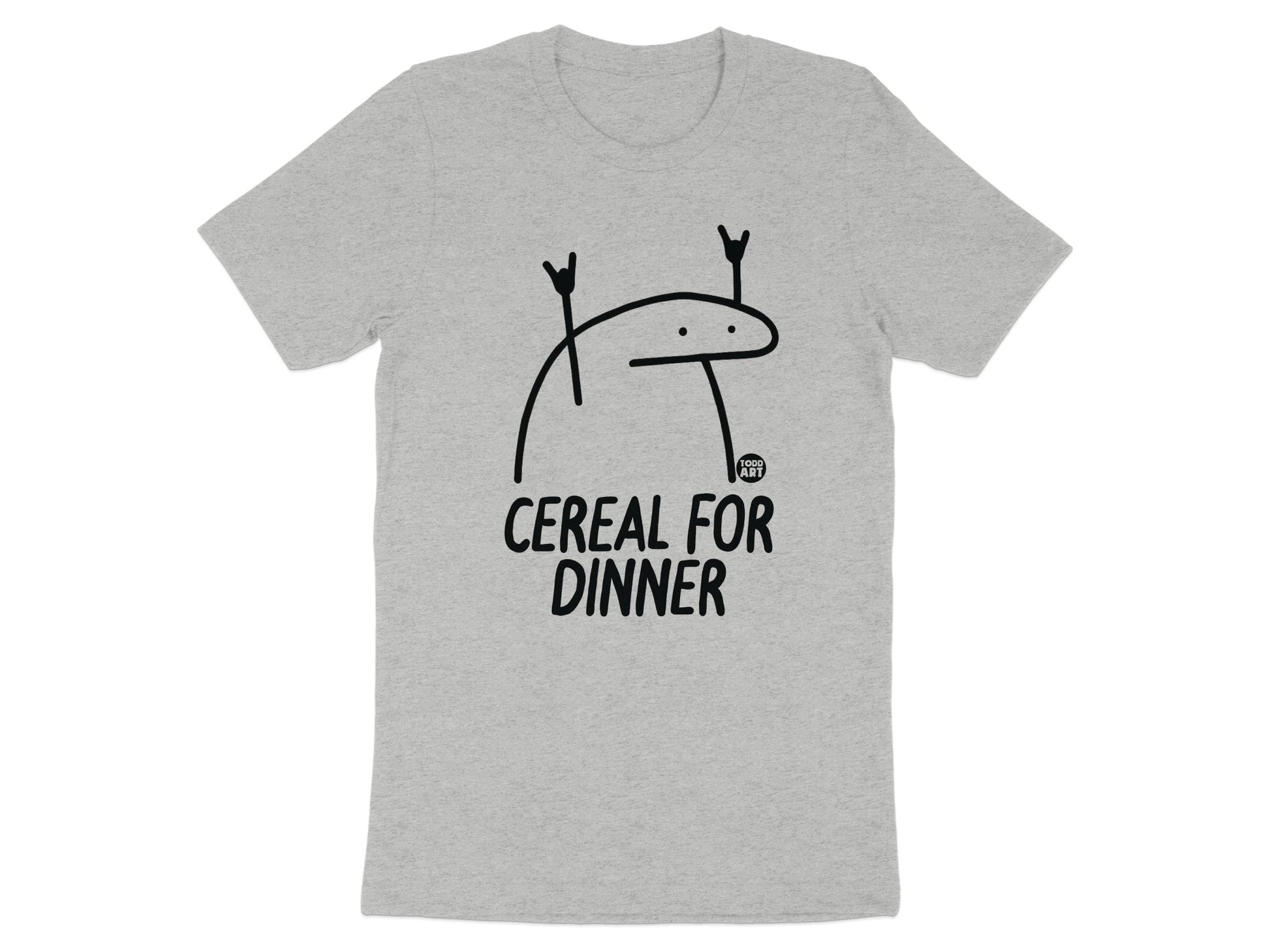 Cereal For Dinner Cute Funny Graphic Tee Shirt product type