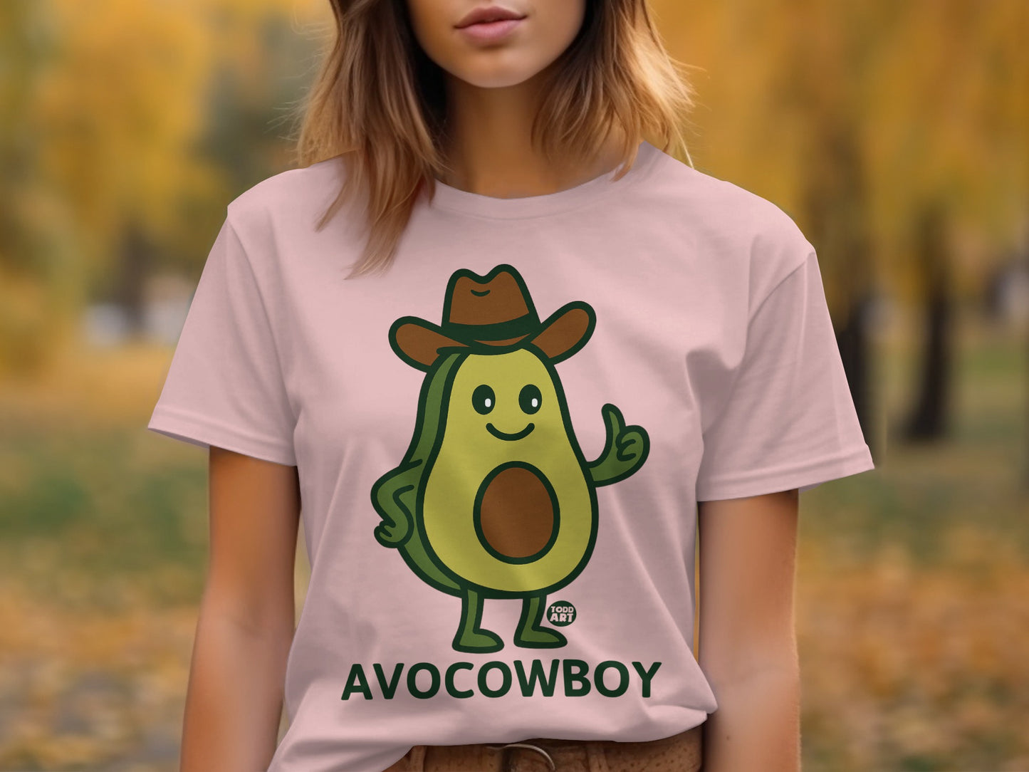 Avocowboy Cartoon Avocado Character T-Shirt