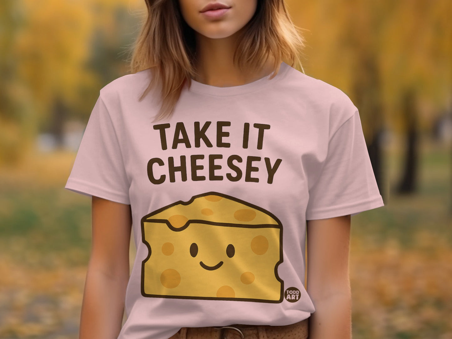 Take It Cheesey Happy Cheese Graphic T-Shirt product