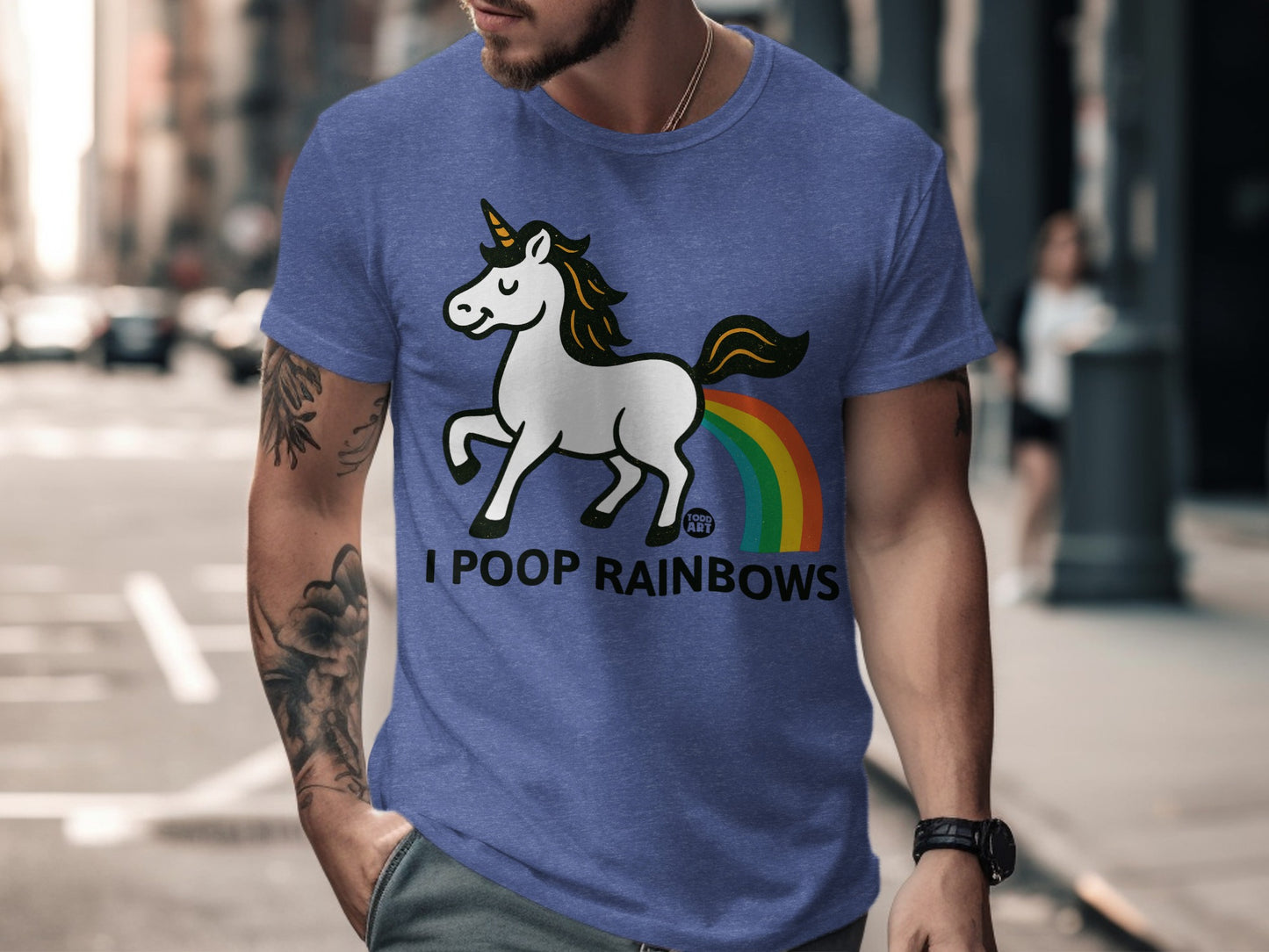 Funny Unicorn I Poop Rainbows Graphic Tee product