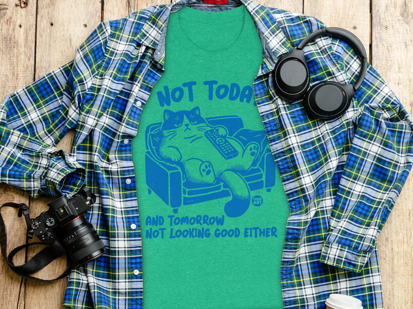 Not Today Not Tomorrow Cat Graphic T-shirt product
