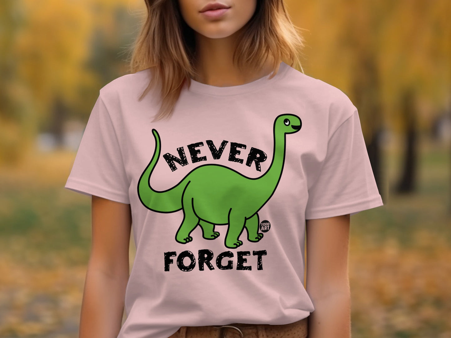 Never Forget Dinosaur Graphic Print T-Shirt product
