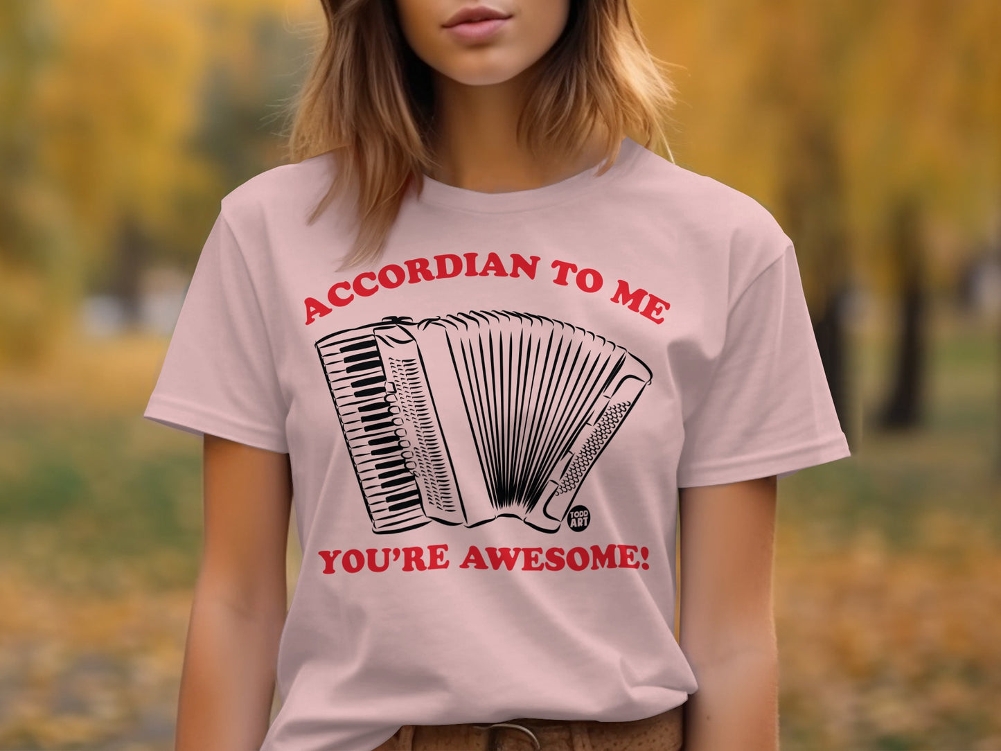 Accordian to Me You're Awesome T-shirt product