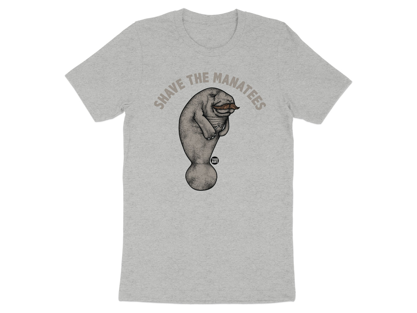 Shave The Manatees Humorous Gray T-Shirt product