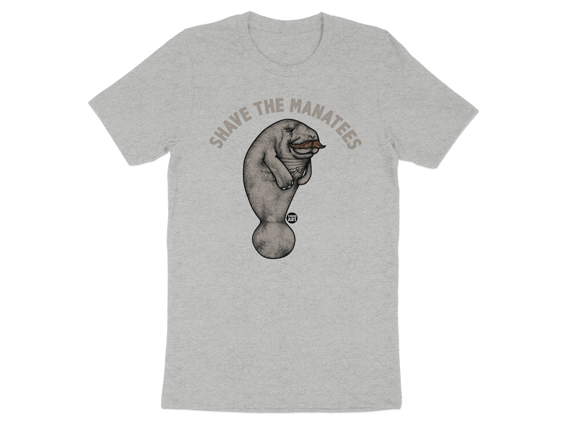 Shave The Manatees Humorous Gray T-Shirt product