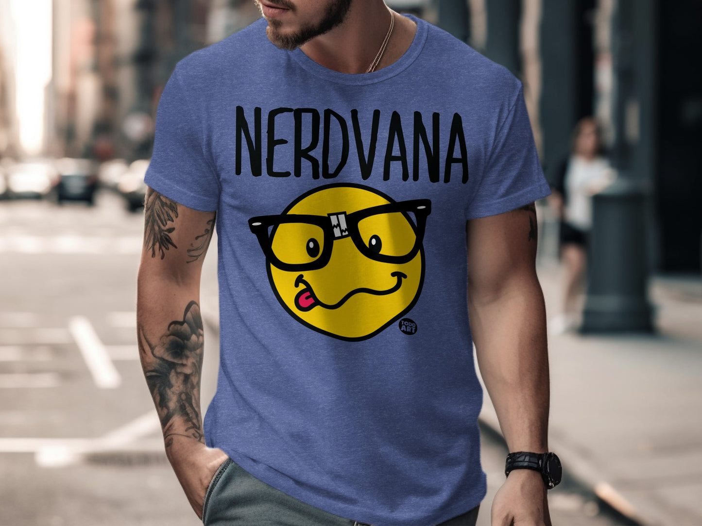 Nerdvana Funny Cool Emoticon Graphic T-Shirt product