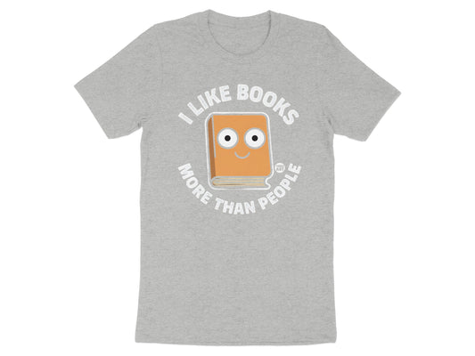 I Like Books More Than People Print T-Shirt product