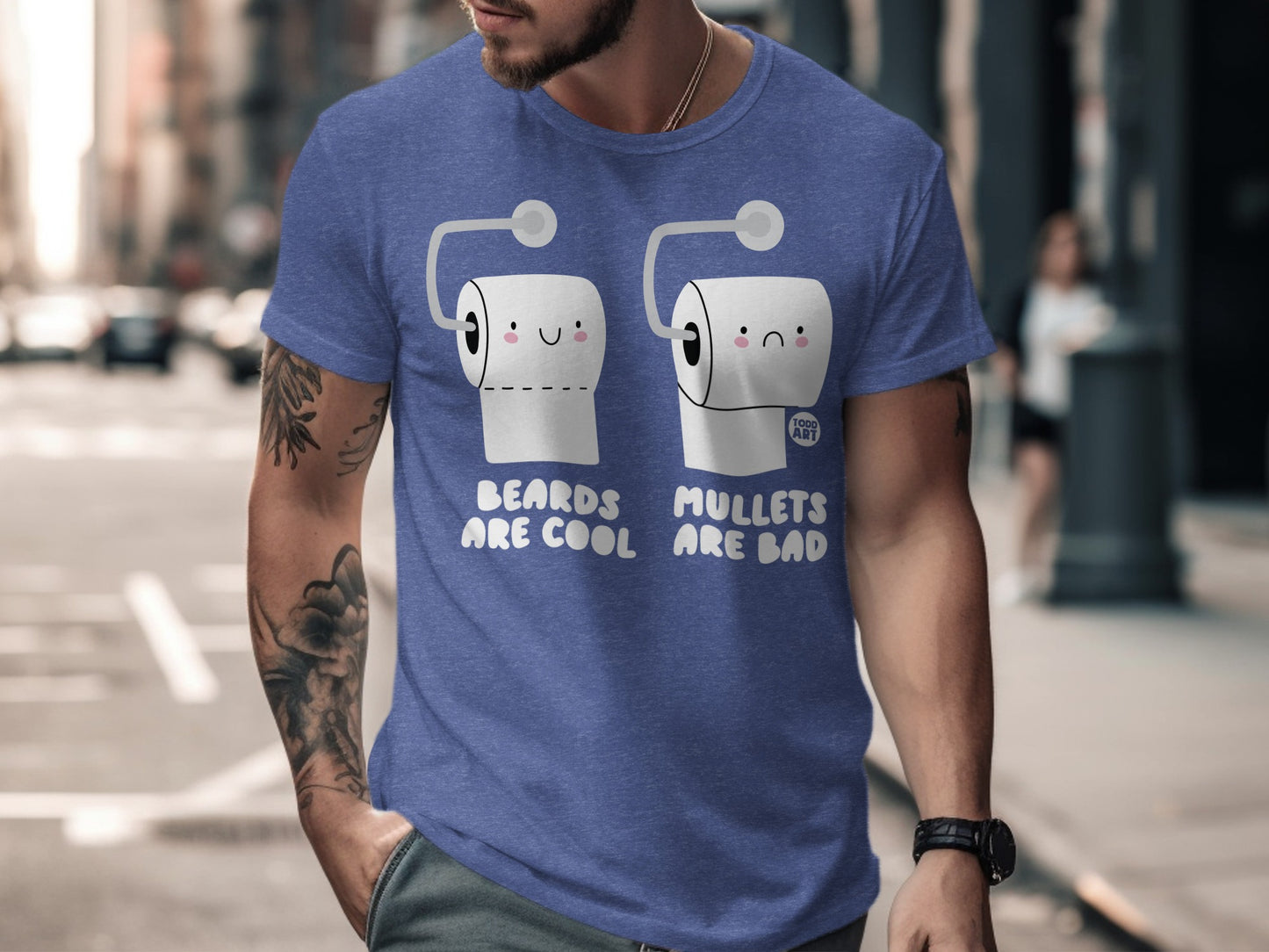 Beards Are Cool Mullets Are Bad Graphic T-Shirt product