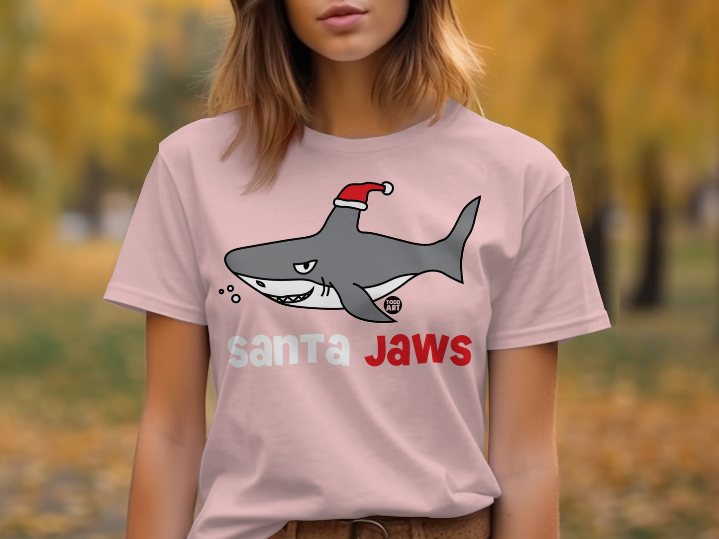 Santa Jaws Shark Christmas Graphic T-Shirt product type