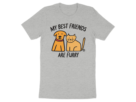 My Best Friends Are Furry Dog Cat Graphic Tee product type