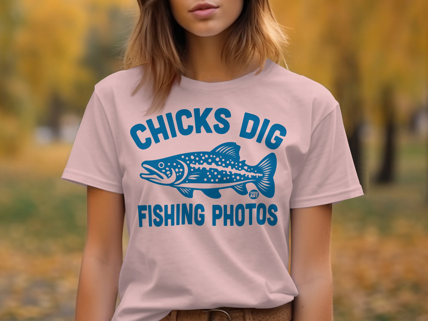 Chicks Dig Fishing Photos Graphic T-Shirt product