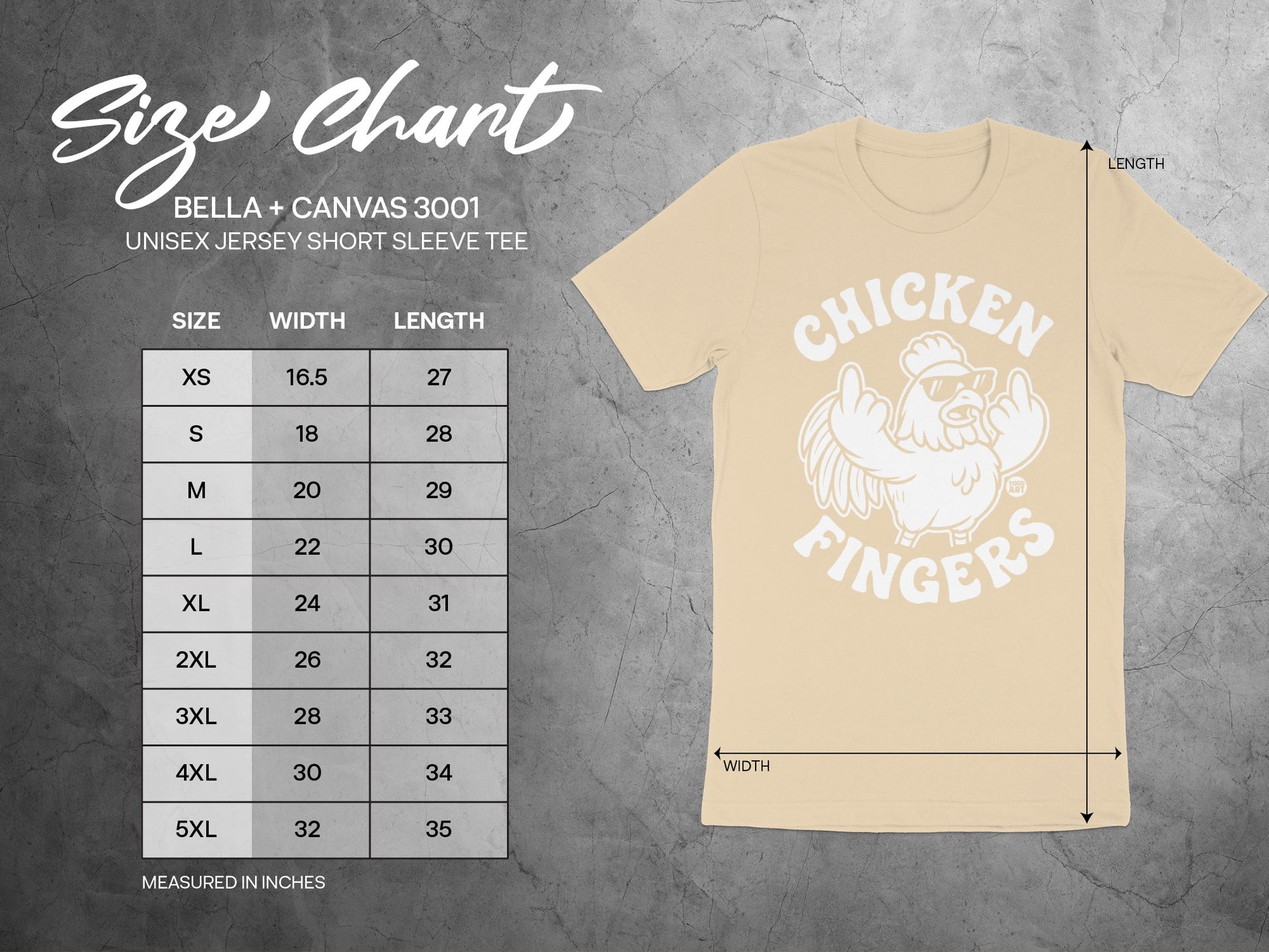 Funky Chicken Fingers Unisex Short Sleeve Tee product
