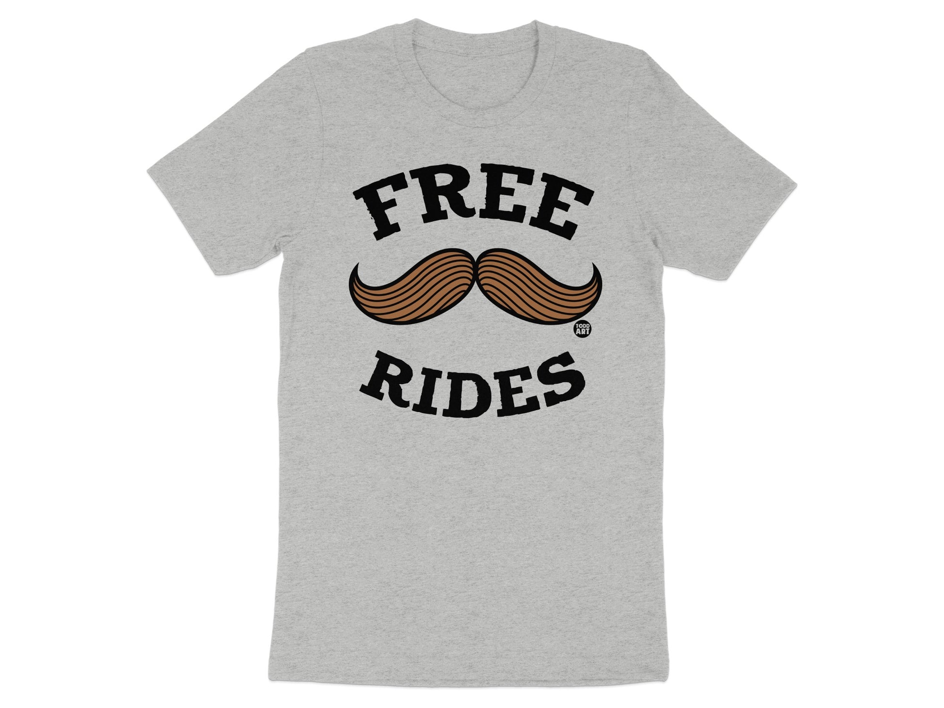 Free Rides Mustache Graphic T-shirt product type