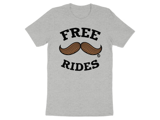 Free Rides Mustache Graphic T-shirt product type