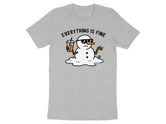 Everything Is Fine Snowman Graphic T-shirt product type