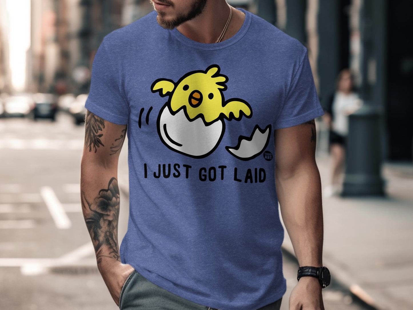 Funny Chick I Just Got Laid Graphic Tee Shirt product