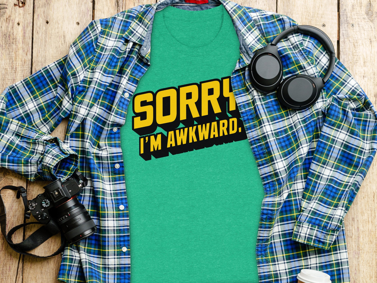 Sorry I'm Awkward Green T-Shirt product