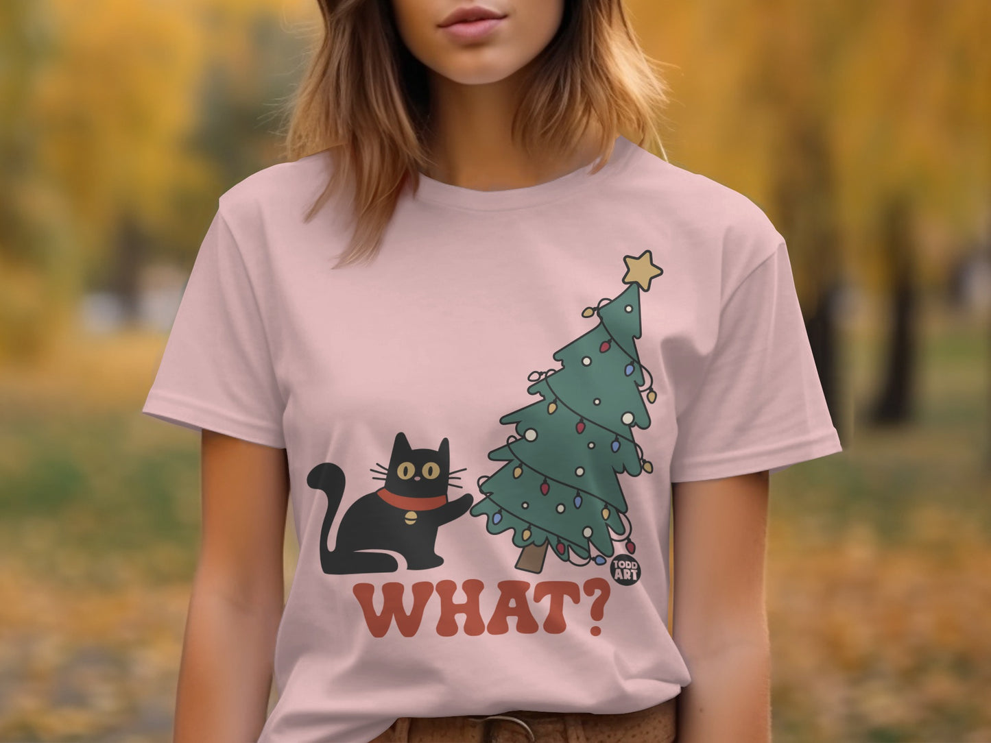 Christmas Cat Decoration Tee Shirt Product