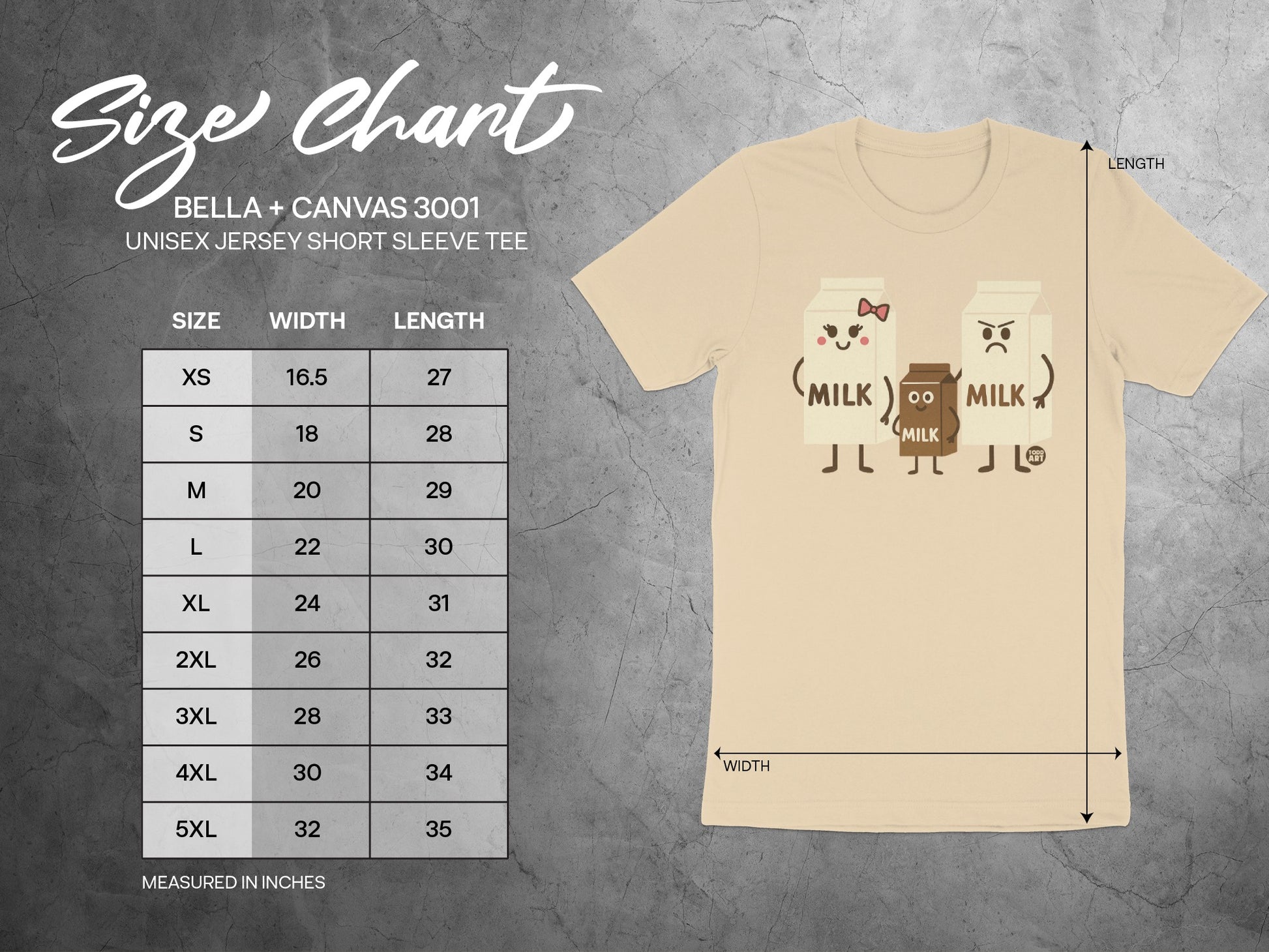 Funny Milk Cartoon Design Unisex Jersey Short Sleeve product