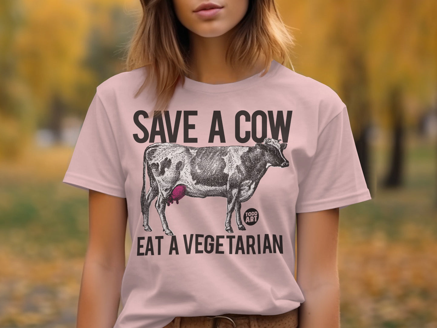 Save a Cow Eat a Vegetarian Graphic T-shirt product