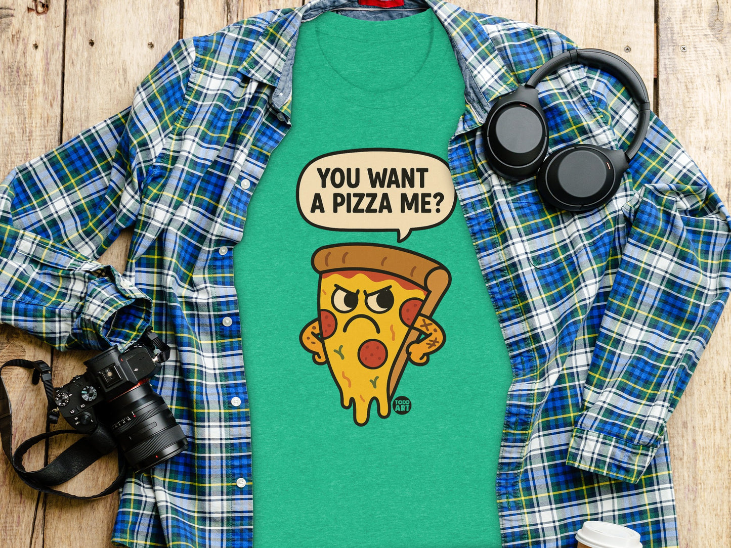 Funny Pizza Cartoon Graphic Tee You Want A Pizza Me Shirt