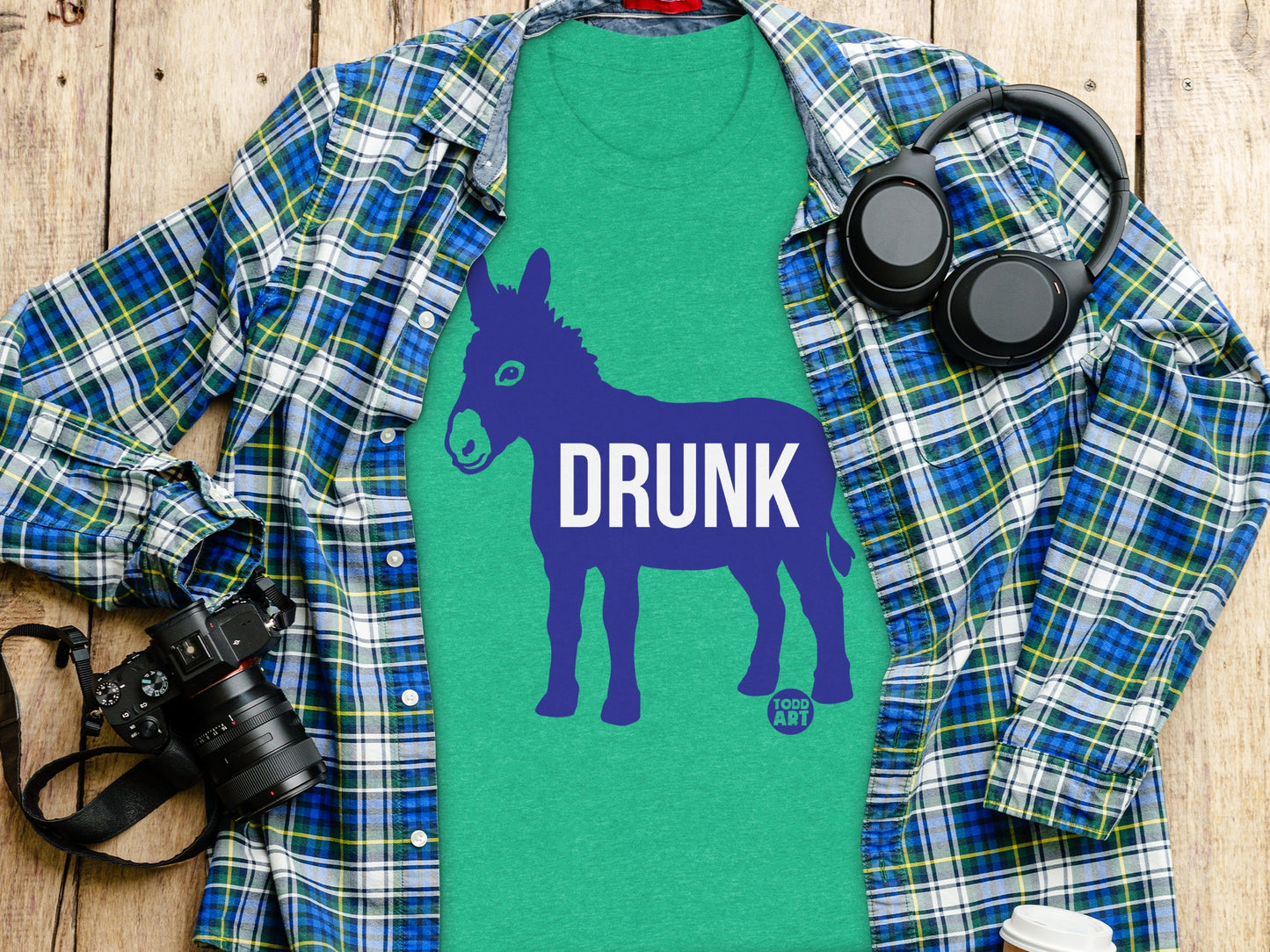 Funny Donkey Drunk Graphic Tee Shirt product