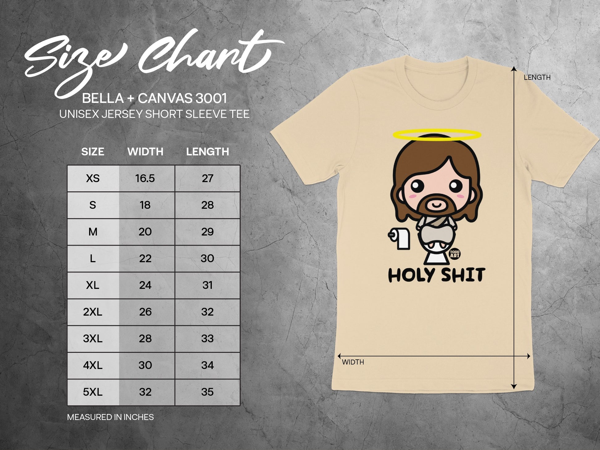 Holy Shit Design Bella Canvas 3001 Graphic Tee product