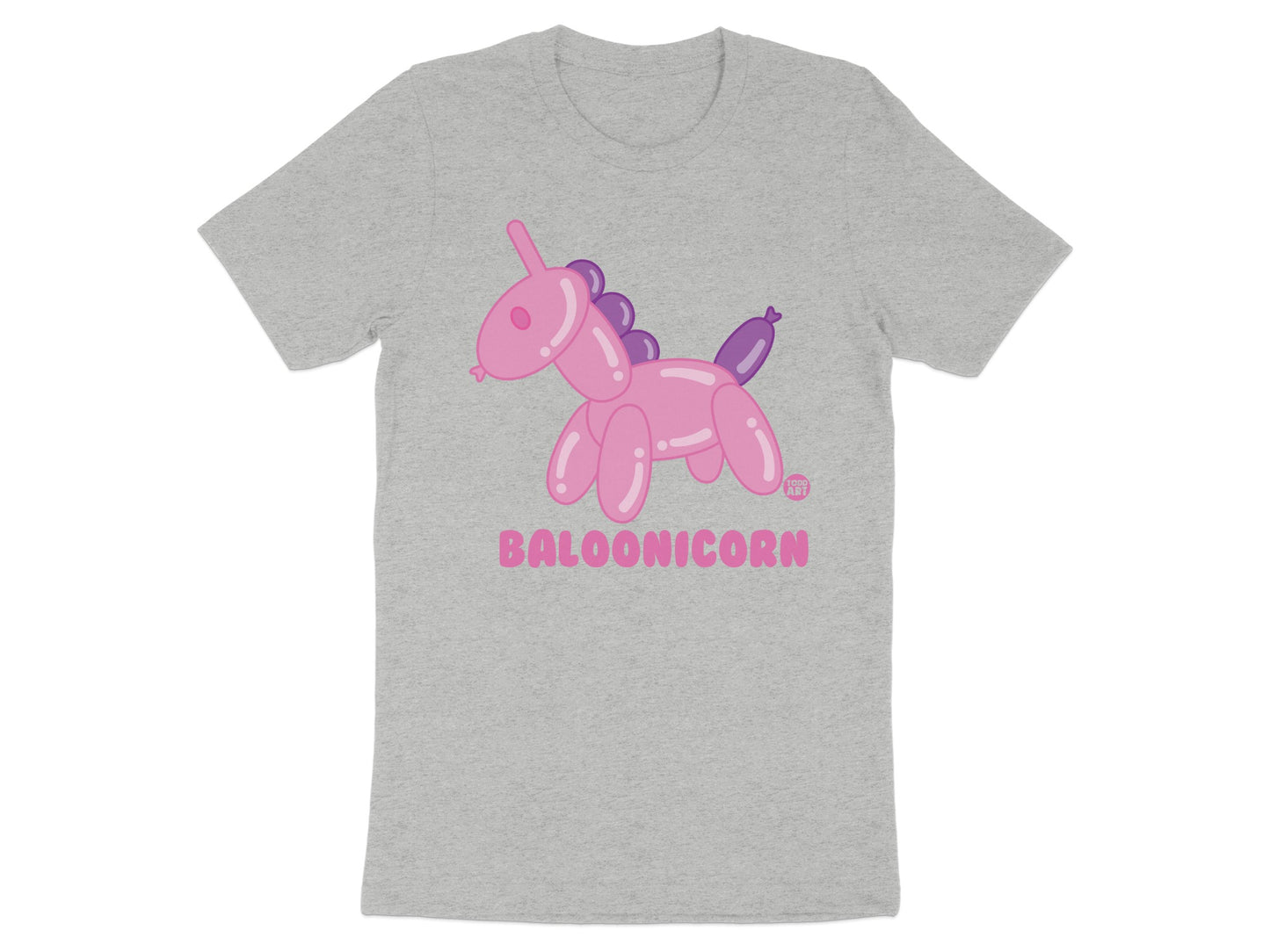 Cute Pink Balloonicorn Graphic Print T-shirt