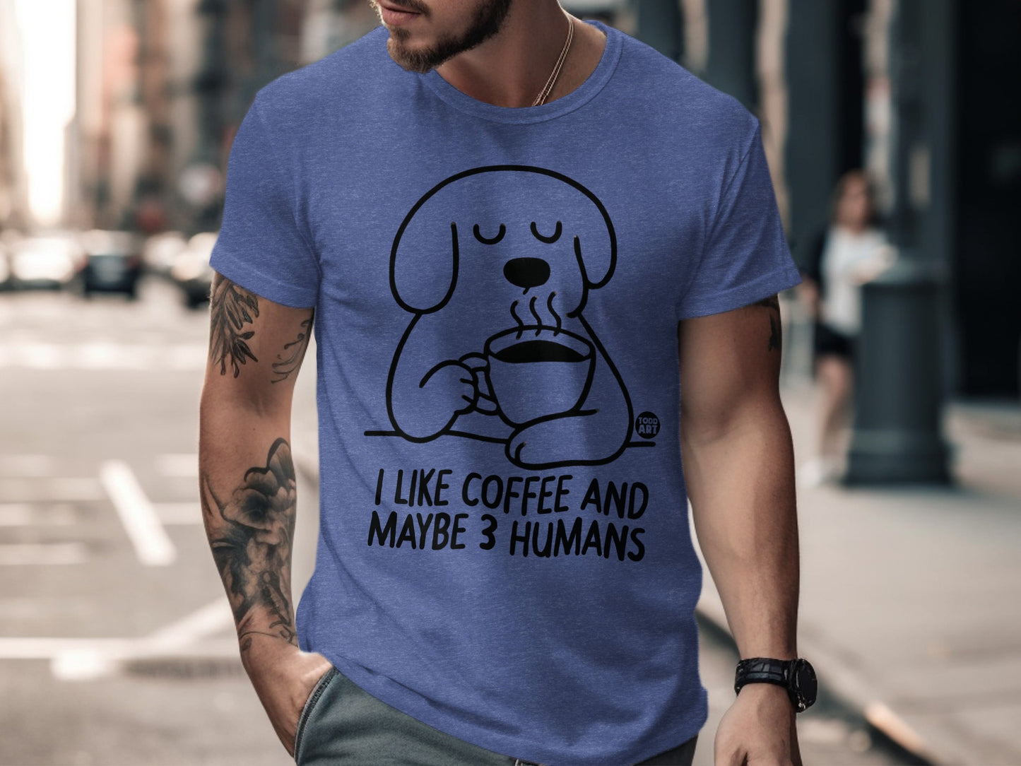 I Like Coffee And Maybe 3 Humans Graphic Tee product