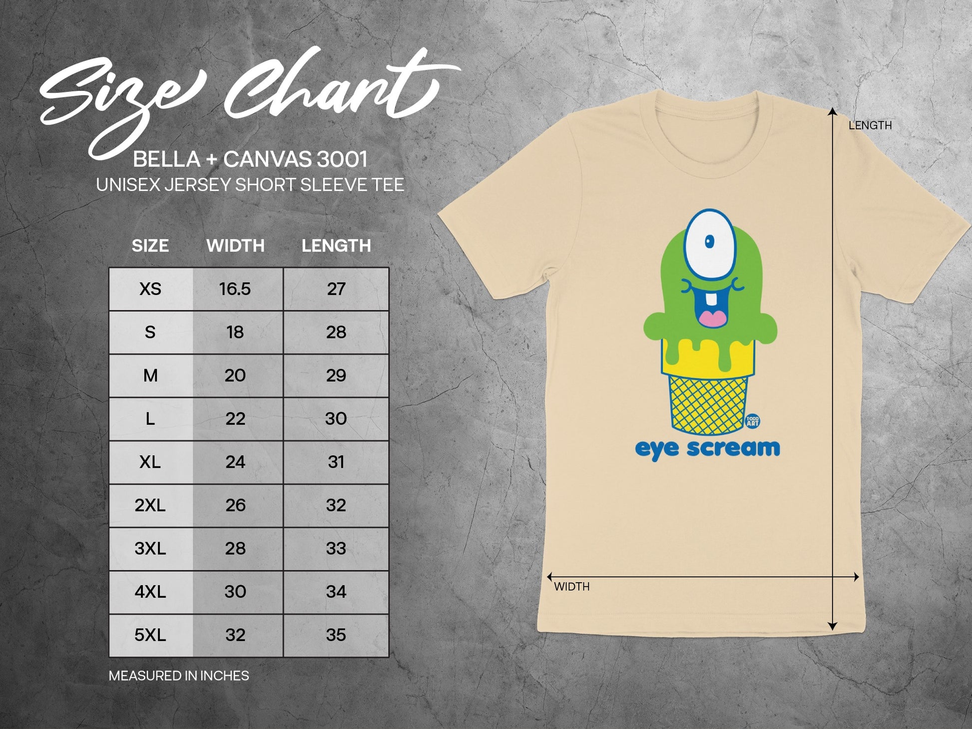 Eye Scream Monster Graphic Short Sleeve Tee