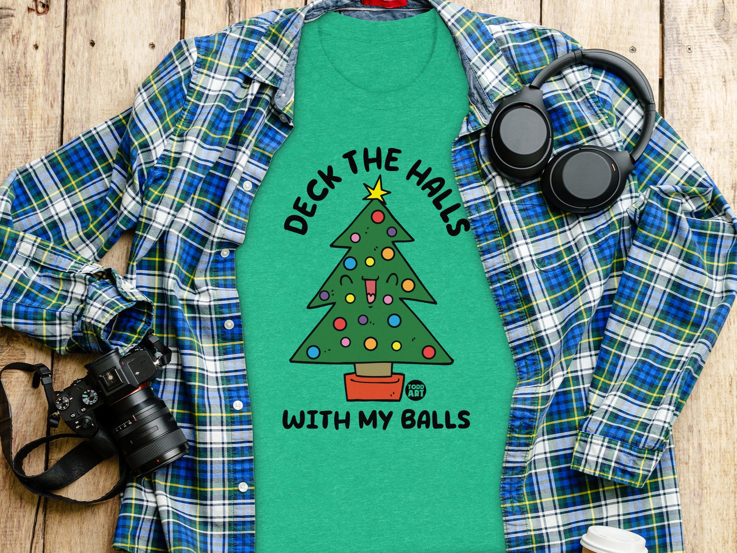 Deck The Halls With My Balls Festive T-shirt