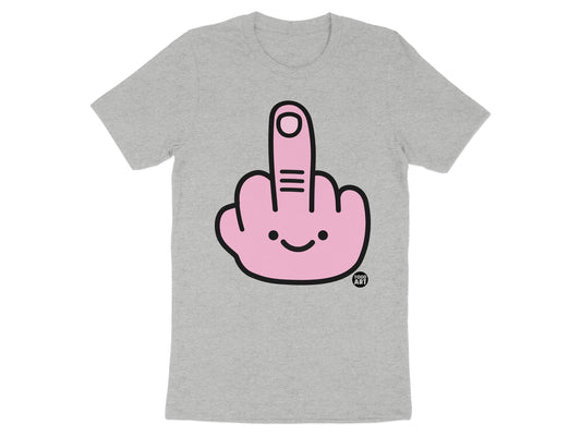 Whimsical Pink Middle Finger Gesture Graphic Tee product